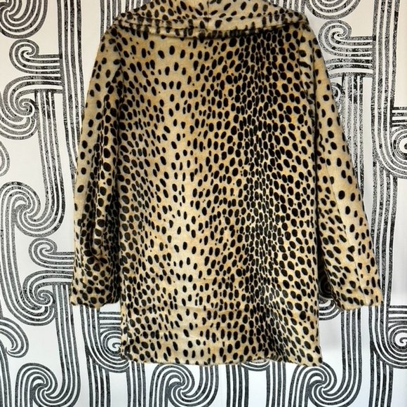 MOB WIFE! ASOS Leopard Print Faux Fur Coat, Size 4 - Picture 2 of 7